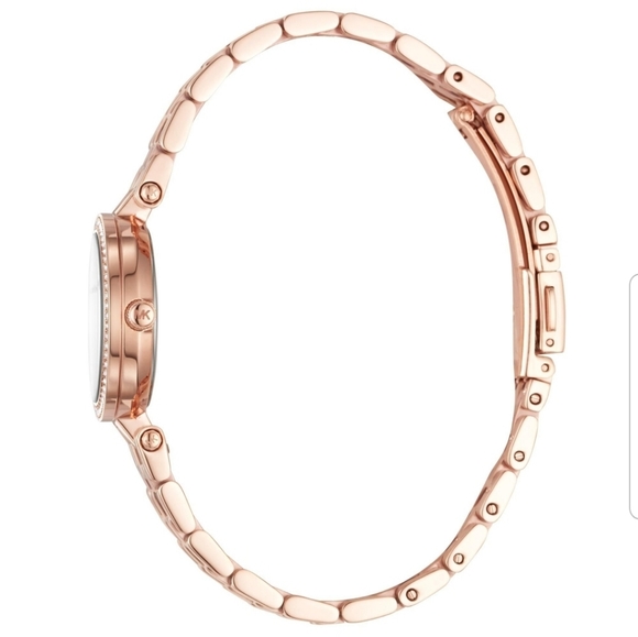 MK Women's Darci Three-Hand Rose Gold Watch - Picture 4 of 8